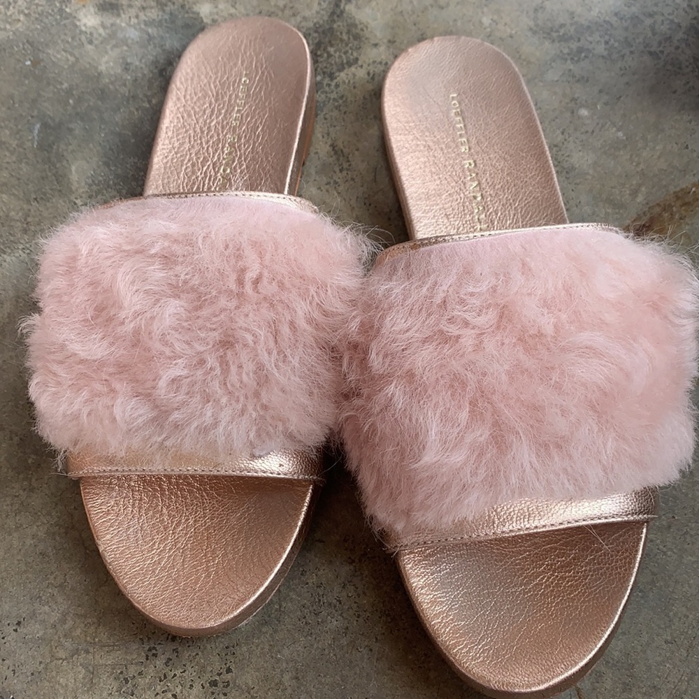 Loeffler Randall shearling slide